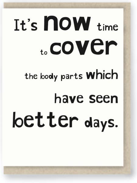 193: It's Time ... Funny Birthday / Age / Sarcastic for wholesale by Hit and Run Greetings