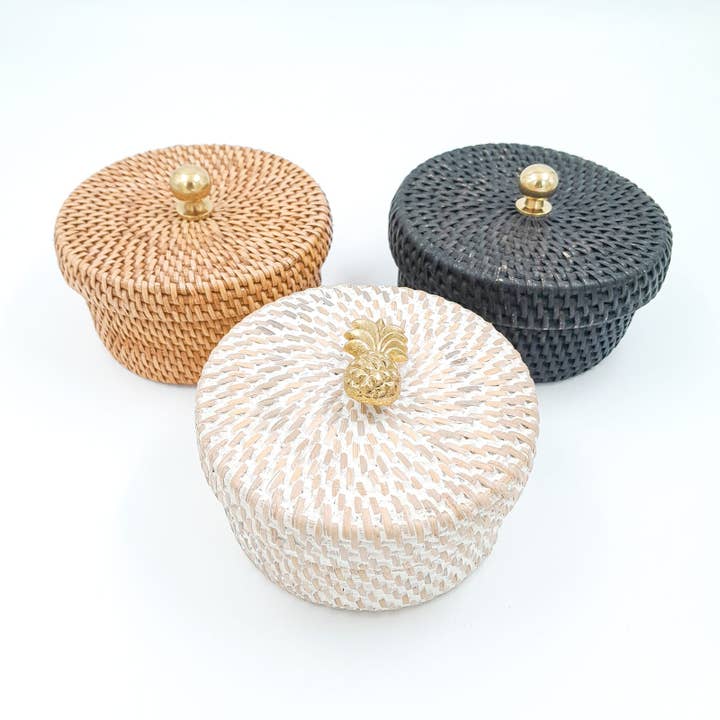 Coaster Rattan Box Set With Knob for wholesale by FERN