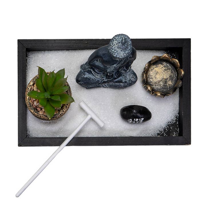 Pacific Trading - Wholesale Decorative Tabletop Object - Zen Buddha Sand Garden5