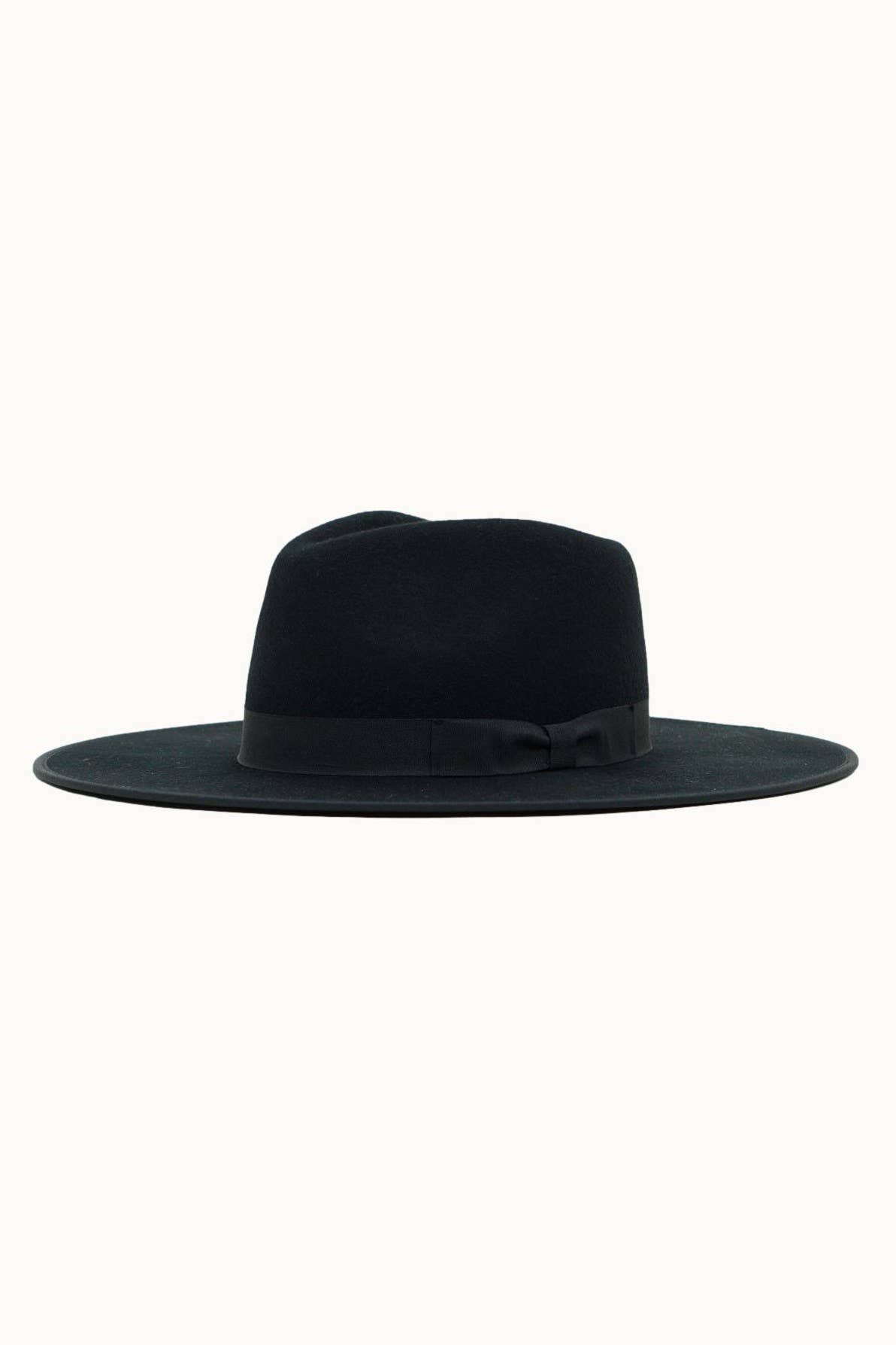 Olive & Pique - Wholesale Fedora - Women's - BARRY - Signature 100% Wool Felt Rancher Hat, Black4