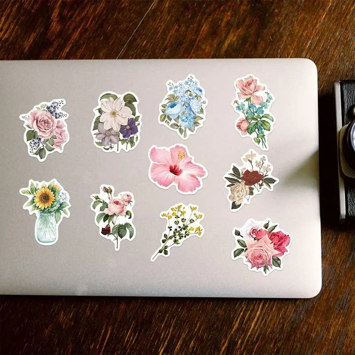 Magnifique Hearts - Wholesale Sticker - Waterproof Floral Stickers: Fade resistant Decal Personalize