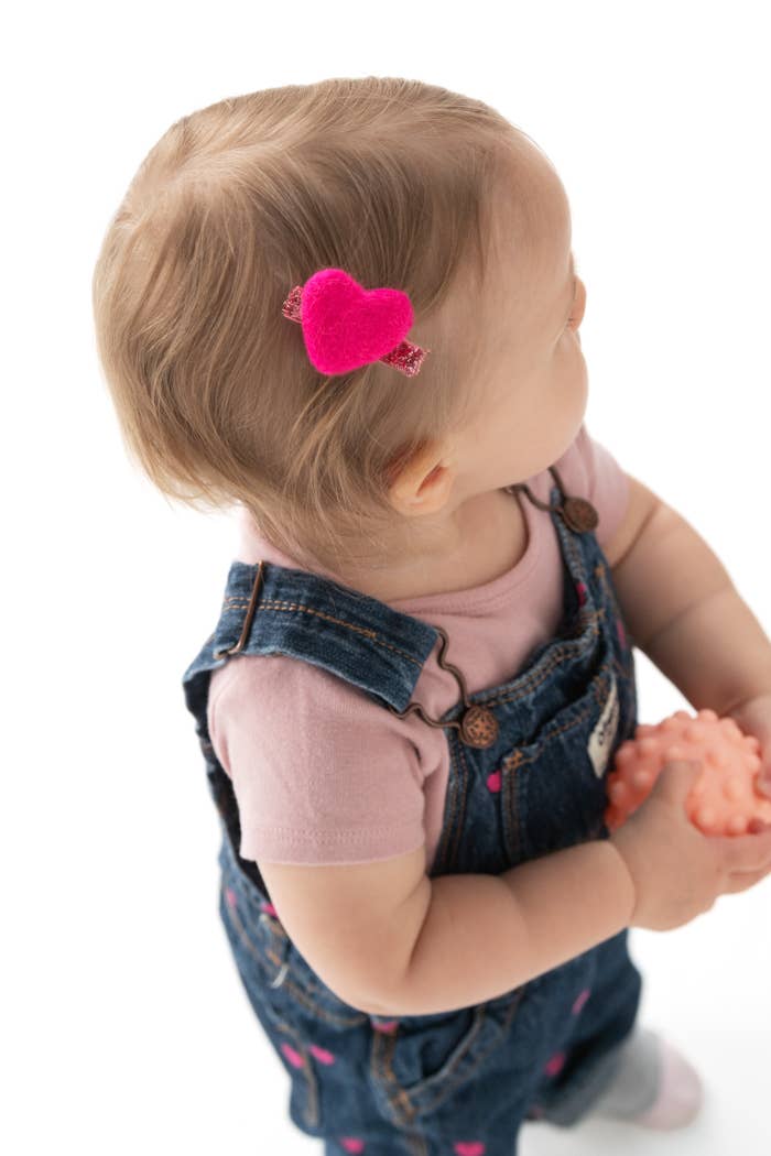 Bows Arts - Wholesale Hair Clip - Kids - Felt Heart  Clip Set2