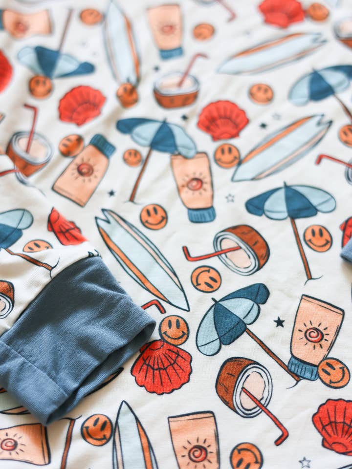 Bondi Boy Long Sleeve Pajama Set for wholesale by kinderlein