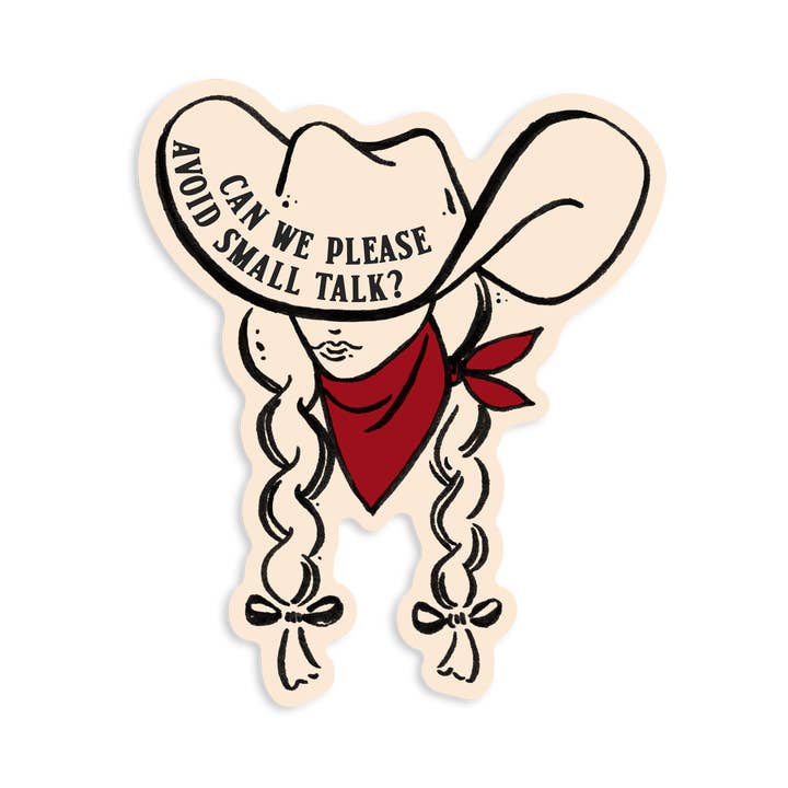 Small Talk - Vinyl Sticker for wholesale by Day One Paper Co.