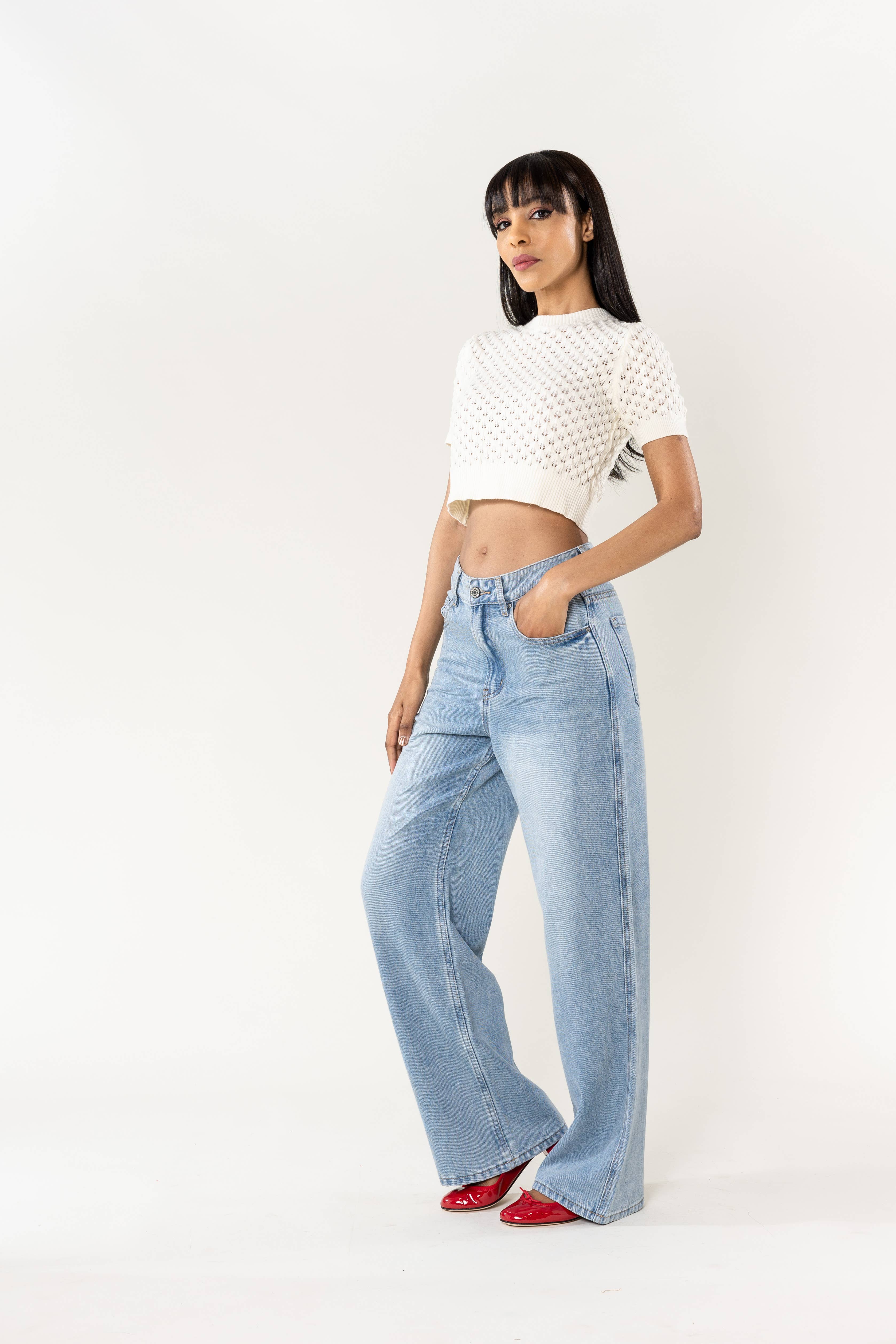 Nina Carter - Wholesale Jeans - Women's - Jean Lyocell Nina Carter large straight high waist T00114