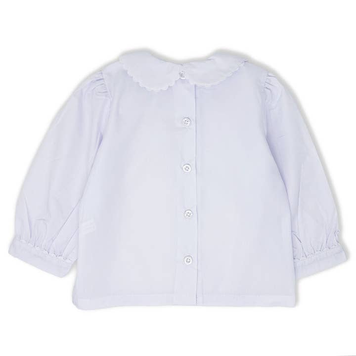 Carson Elizabeth Kids - Wholesale T-Shirt - Kids - Girls Long Sleeve Peter Pan Collar Shirt