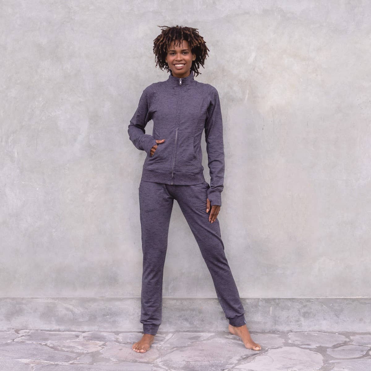 Jaya - Wholesale Athletic Sweatpants/Joggers - Women's - Paloma sweat pants, French terry, mélange look, side pockets0