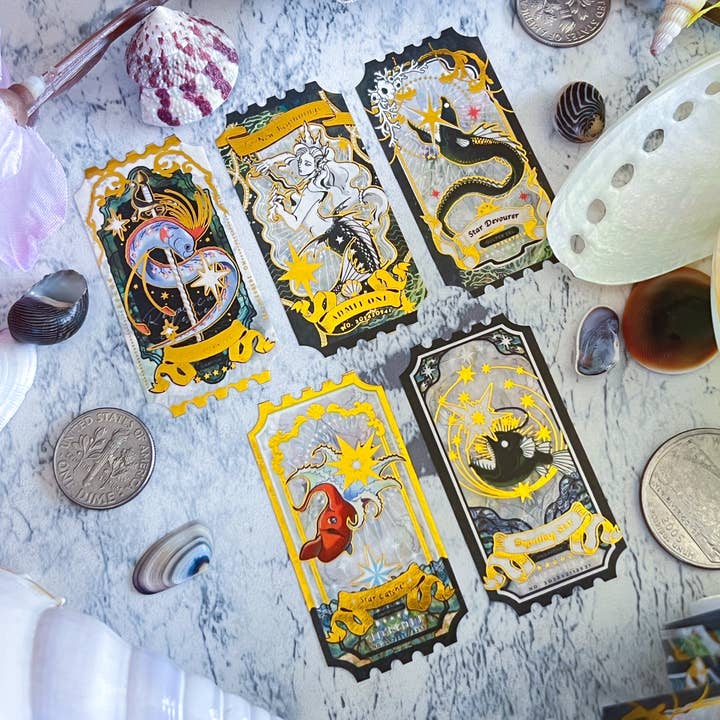 Ruban Washi Billet des Profondeurs en Feuille d'Or pour la vente par Pegushi