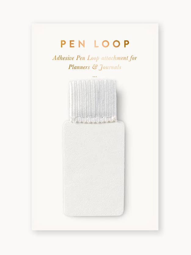 Boucle à stylo rectangulaire adhésive - Blanc pour la vente par Bespoke Letterpress