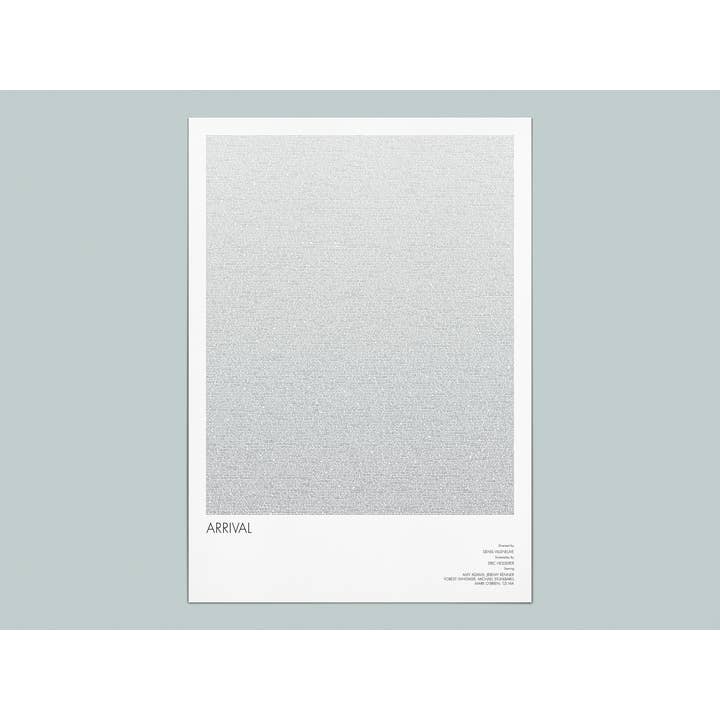Arrival Screenplay Art Poster with Typographic Gradient for wholesale by Fade Out Prints