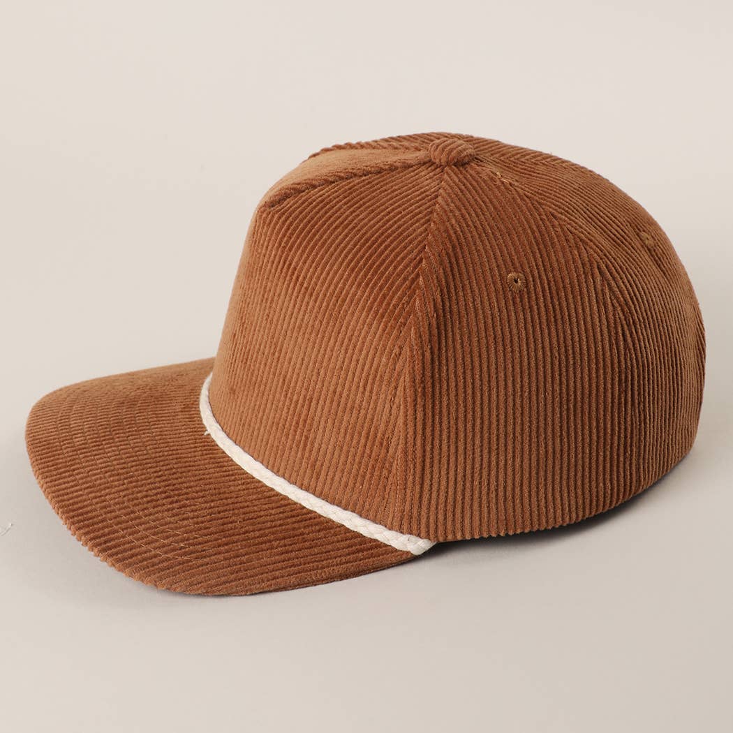 Fashion City – Engroshandel Trucker hat - Dame – Enfarvet fløjl 5-panel snor trucker kasket9