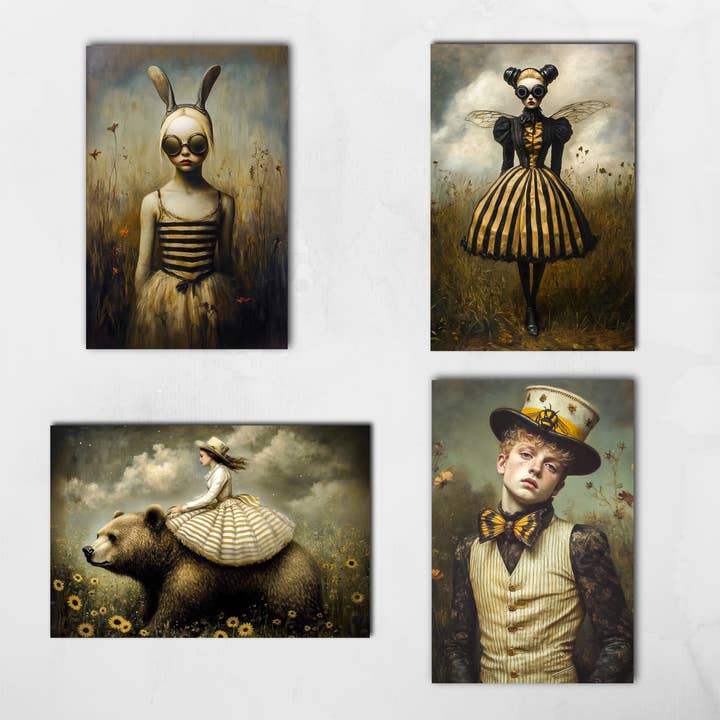 Engang i en eng – Vintage kunstpostkort PC13 for engroshandel hos Salty Alyce