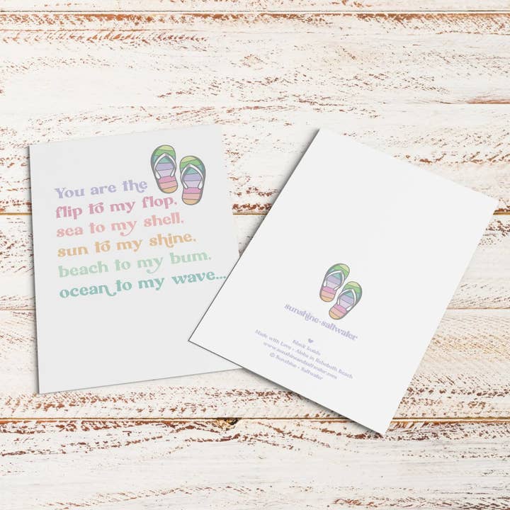 Sunshine + Saltwater - Wholesale Everyday Greeting Card - Flip To My Flop | Greeting Card1