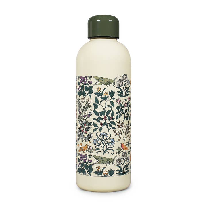Botanical Floral Birds Butterflies Water Hydration Bottle for wholesale by Half Moon Bay By Design
