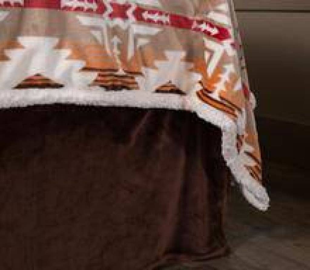 Linen Mart - Wholesale Bedding Blanket - Southwestern Wild Running Horses Lodge Sherpa Fleece Blanket5