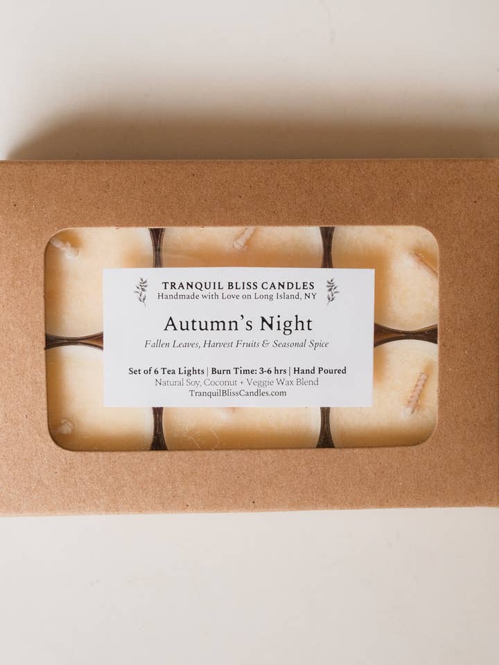 Herfstnacht Theelichtjes voor wholesale door Tranquil Bliss Candles