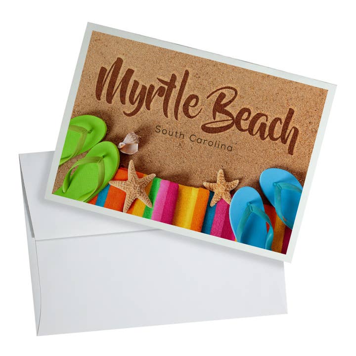 Notecard 81888, Myrtle Beach, South Carolina, infradito per la vendita all'ingrosso da parte di Lantern Press