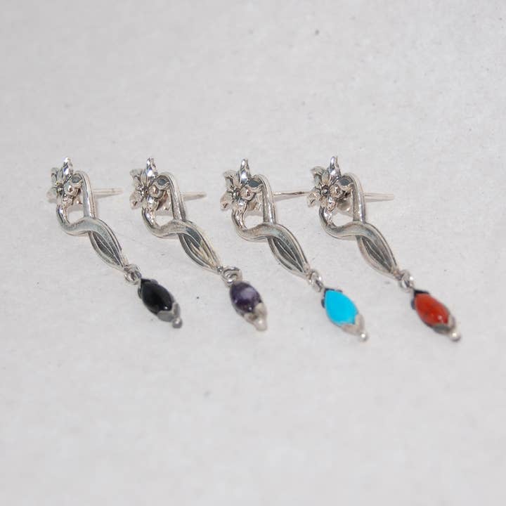 Silver braid earrings for wholesale by Kreitto jewels