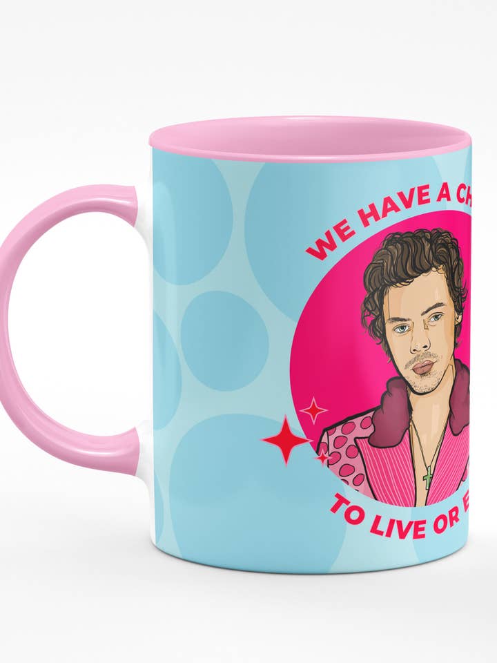 Harry Pink Mug - Blue Inner and Handle for wholesale by Studio Soph (We Pay Your Import Fees - We Ship DDP)