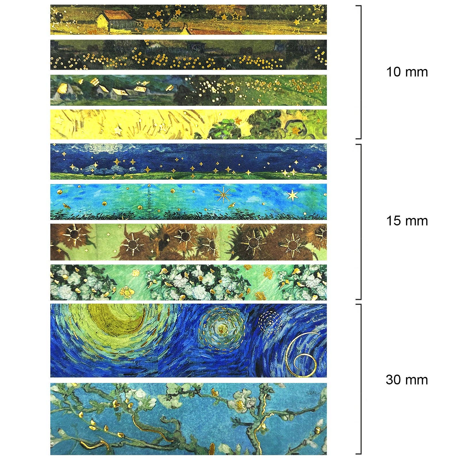 Wrapables.com - Wholesale Washi Tape - Wrapables Decorative Gold Foil Washi Tape Box Set22