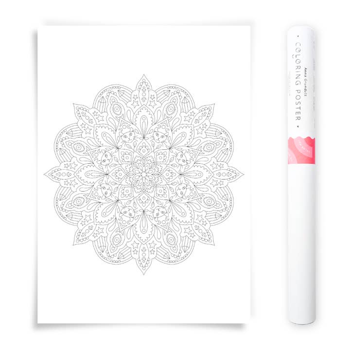 Cartaz para colorir Magic Mandala por atacado de Anna Grunduls Design