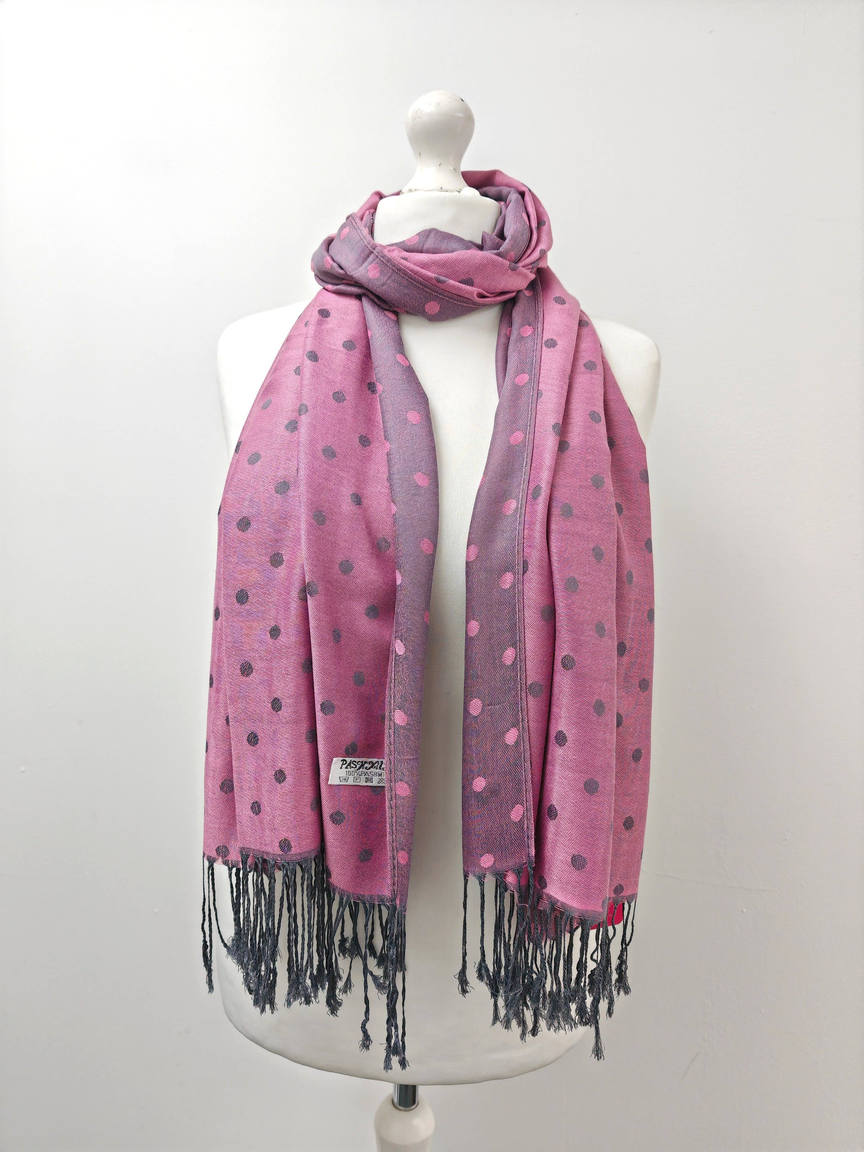 Superbia – wholesale Scarf – Women's – Super Soft Reversible Pashmina scarf /Shawl - C48-1 Dots4
