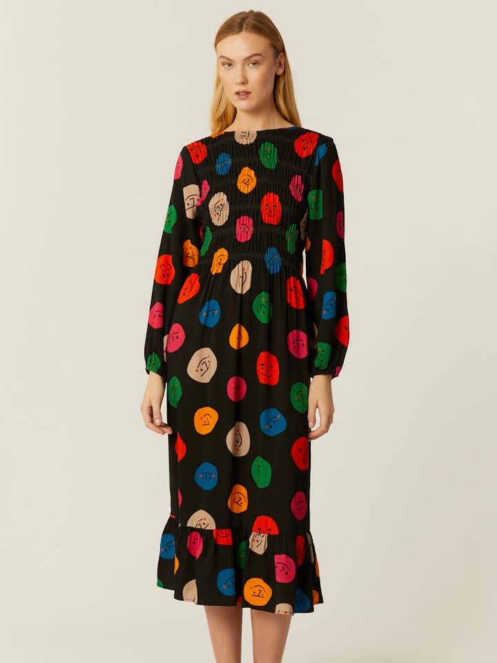 VESTIDO FRUNCIDO FACES para venta al por mayor de Pepaloves