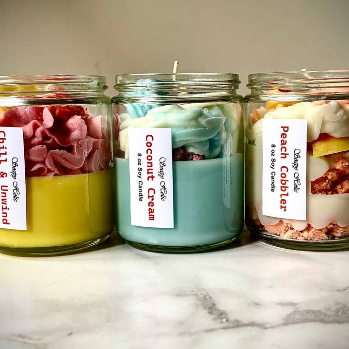 Whipped candles 8 oz for wholesale by Soapyholic