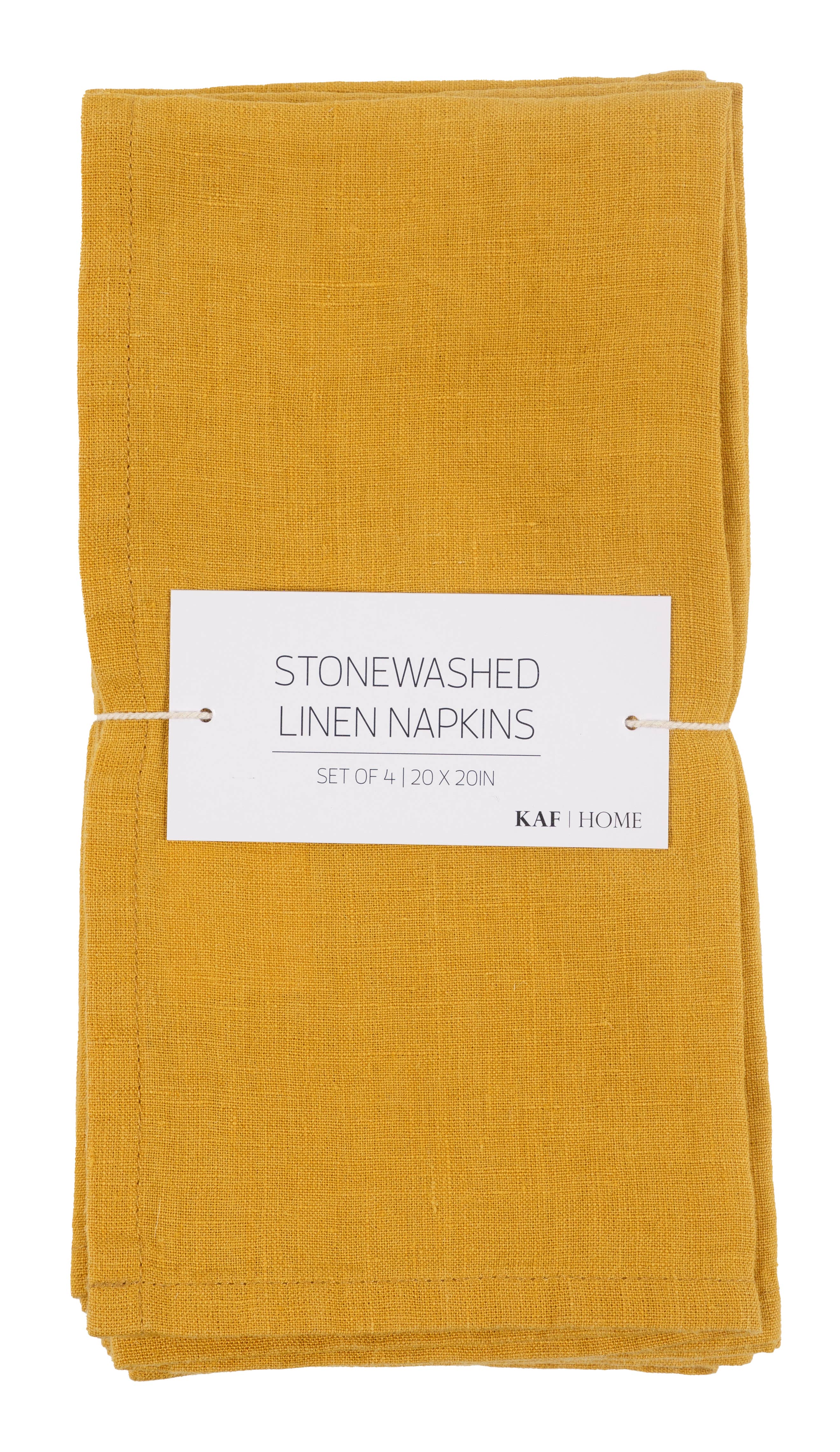 KAF Home - Wholesale Dinner & Cloth Napkin - Verona 100% Stone Washed Linen Napkins-Set Of 4, 20" x 20"9