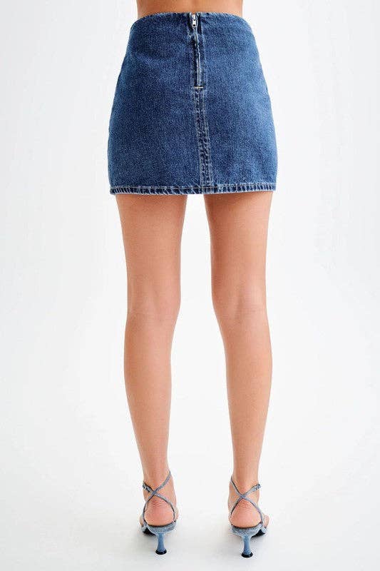 By Claude - Vente Ensemble haut et jupe - Femme - ENSEMBLE COURT EN DENIM POUR FEMMES5