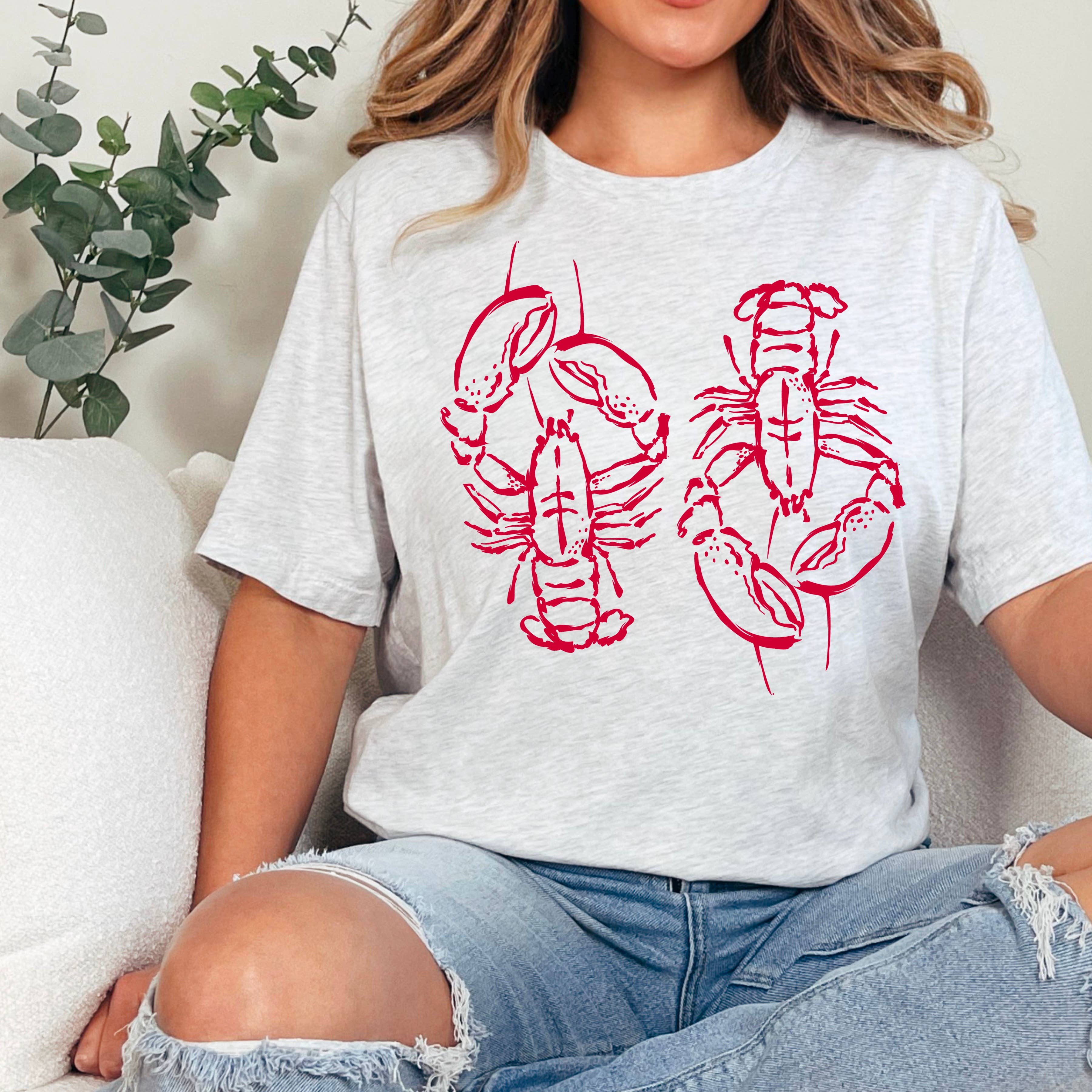 Shoppe SHC - Wholesale T-Shirt (Graphic) - Women's - Spring 2025 Coastal Aesthetic Lobster | Graphic Tee |Gildan 1