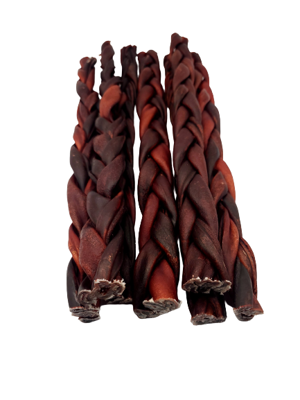 Dibo Pet Foods - Wholesale Pet Treats - Dog - Braided Beef Collagen Stick Brown - 12"6