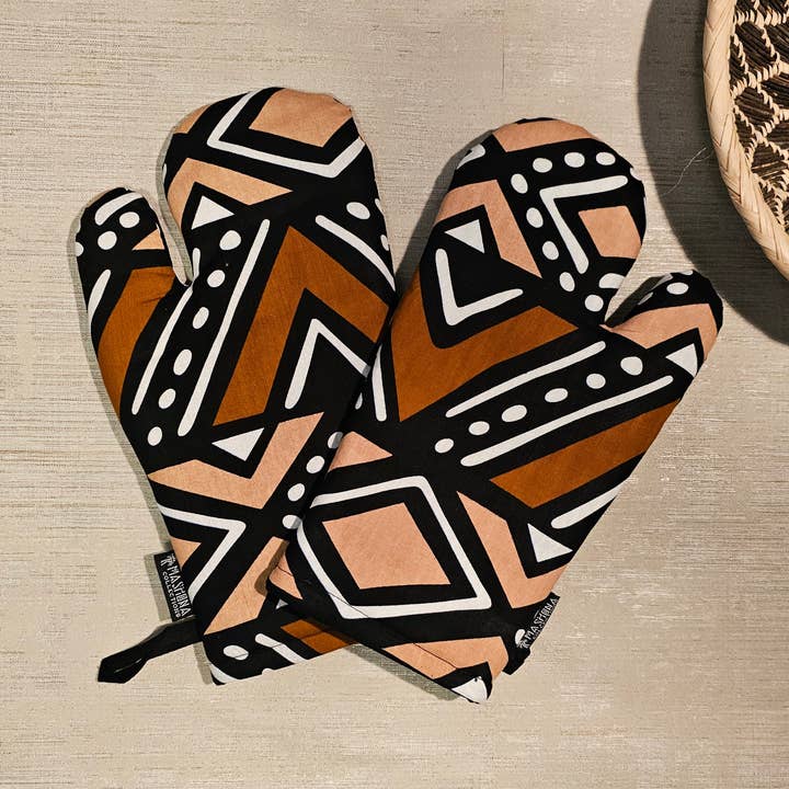 Sæt med 2 ovnhandsker | Bomuld afrikansk printstof for engroshandel hos Mashona Collections