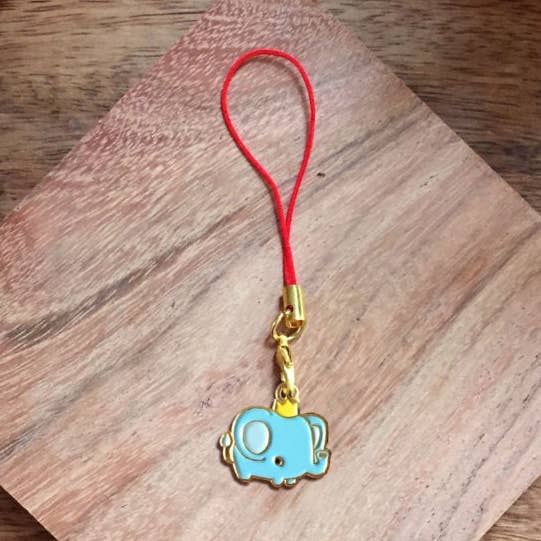 Enamel Charm - Elephant Keychain for wholesale by Thousand Skies
