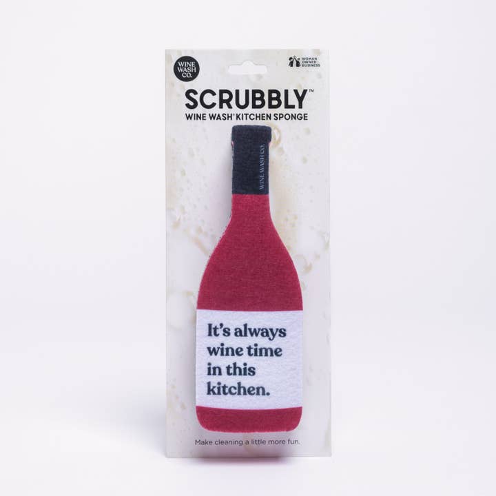 Wine Wash Co. - Wholesale Cleaning Sponge - Scrubblyâ„¢ Sponge - Wine Time