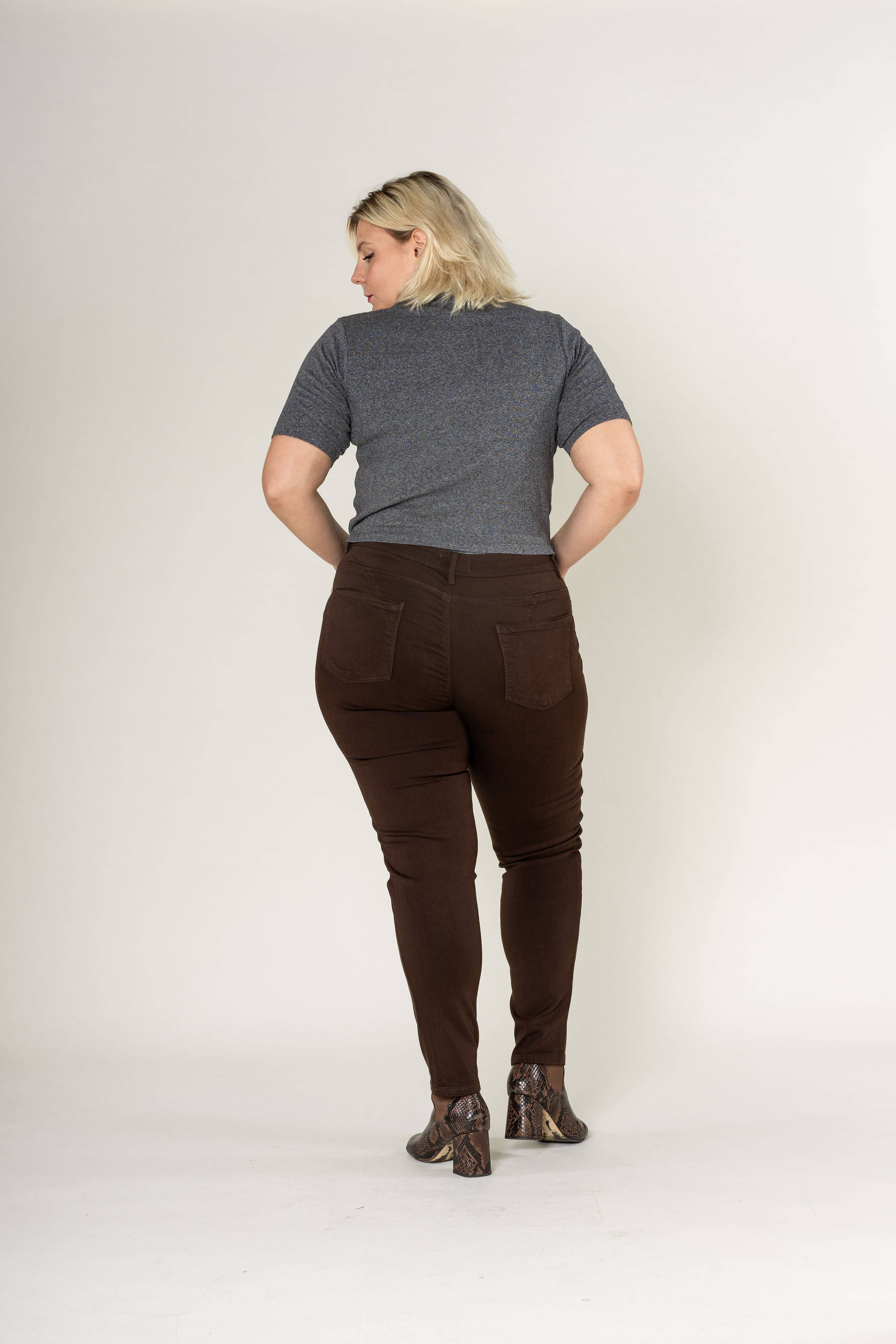 Nina Carter - Wholesale Pants - Women's - Curve Plus Size Ultra Comfort and Stretch Push Up P61115