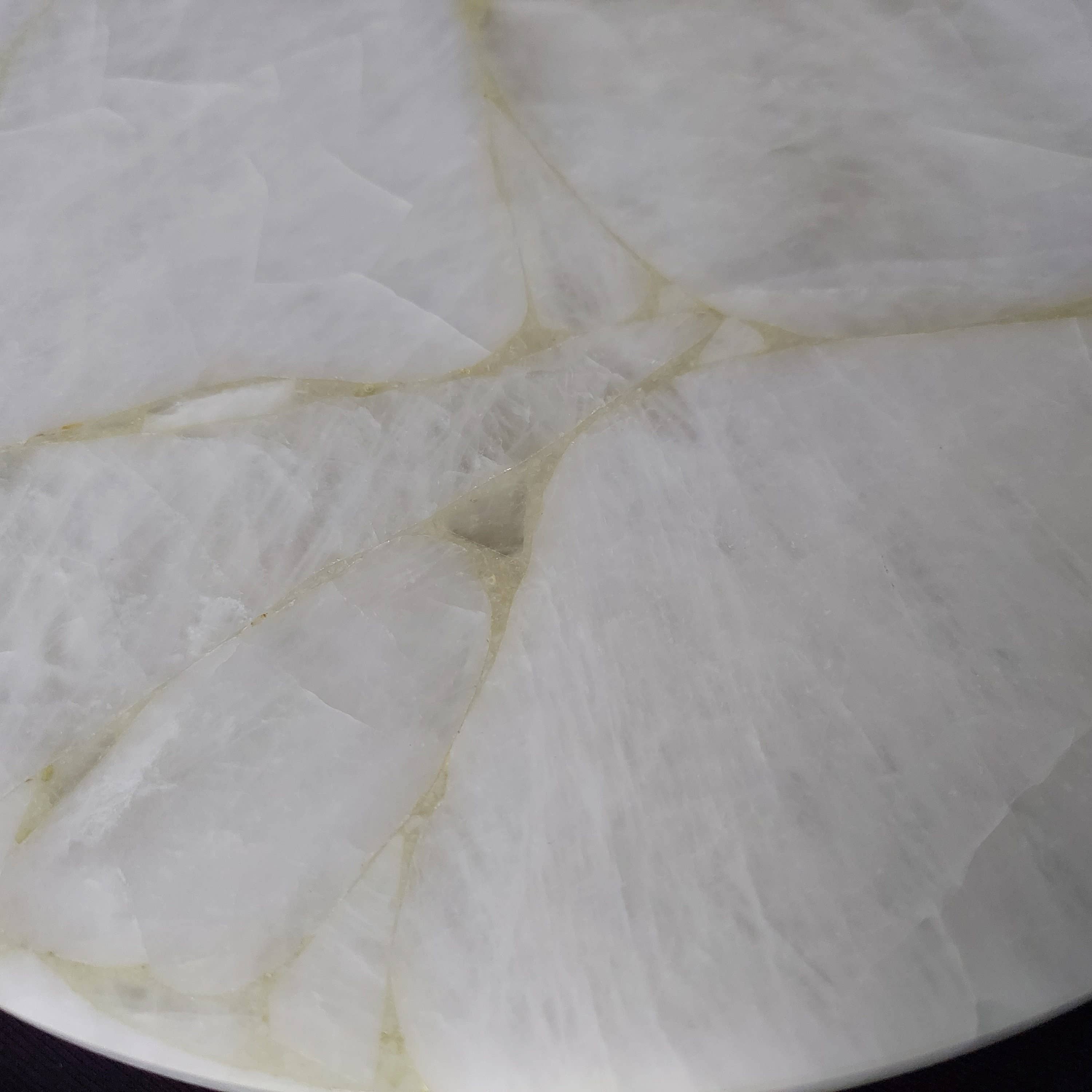 Serein Wellness - Wholesale Decoratief dienblad - dienblad van kristalagaat, 14" rond natuurlijk kristalkwartskartbord8