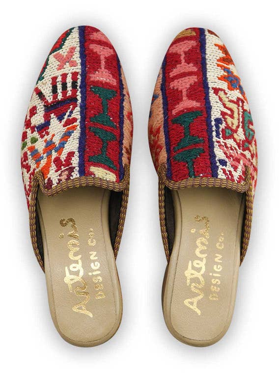 Mules Sumak Kilim pour femmes - Taille 6 pour la vente par Artemis Design Co.
