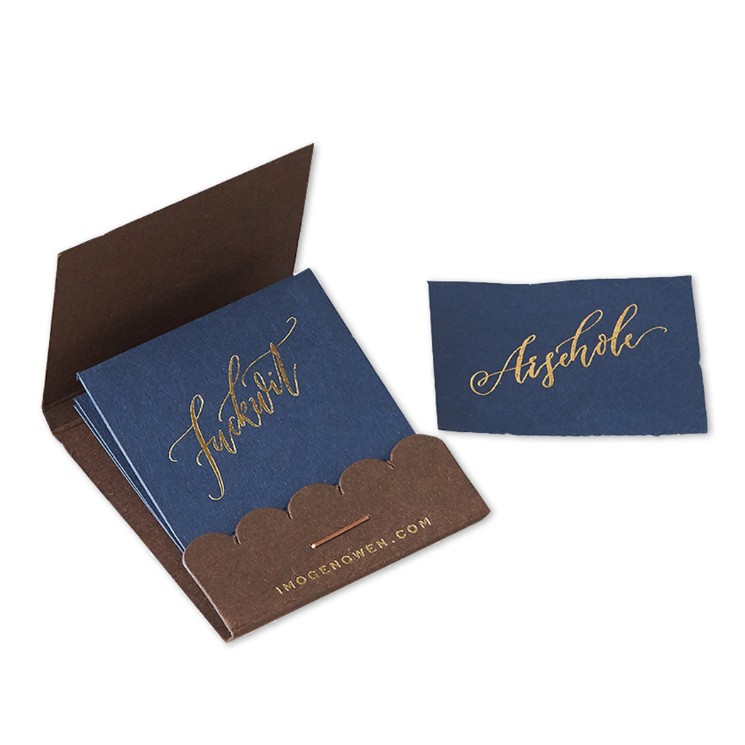 IMOGEN OWEN - Vendita all'ingrosso Set di cartoleria/cancelleria - Termini di offesa Pocket Matchbook1