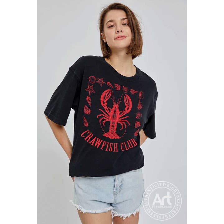 CRAWFISH CLUB OVERSIZE T-SHIRT for engroshandel hos Art by Forgrand