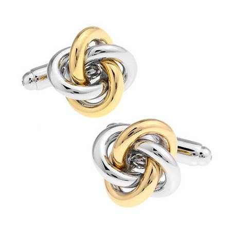 Love Me Knot - Boutons de manchette dorés pour la vente par Cuffwear