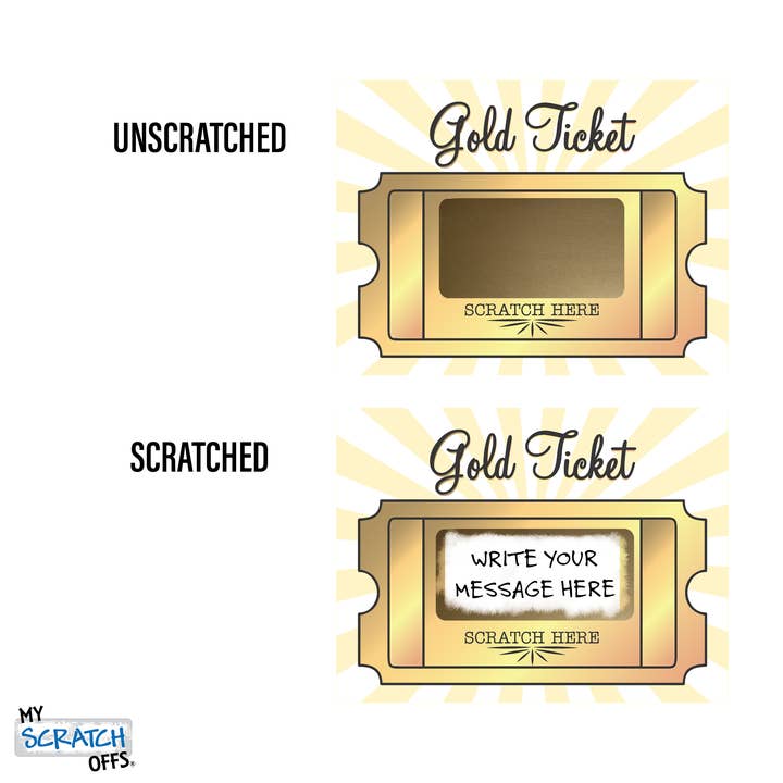 My Scratch Offs - Wholesale DIY Craft Kit - 50 Gold Ticket DIY Make Your Own Scratch Off Tickets Card6