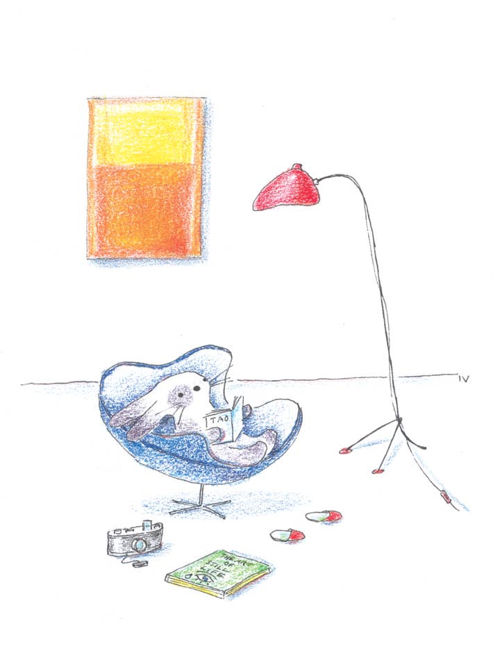 Tao Bunny Ivy Chew's Funny Art Print for wholesale by Artisans & agency