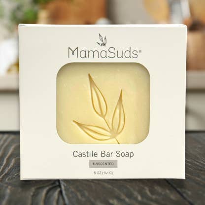 Savon en barre de Castille non parfumé pour la vente par MamaSuds | Non-toxic Household Cleaners + Real Soap