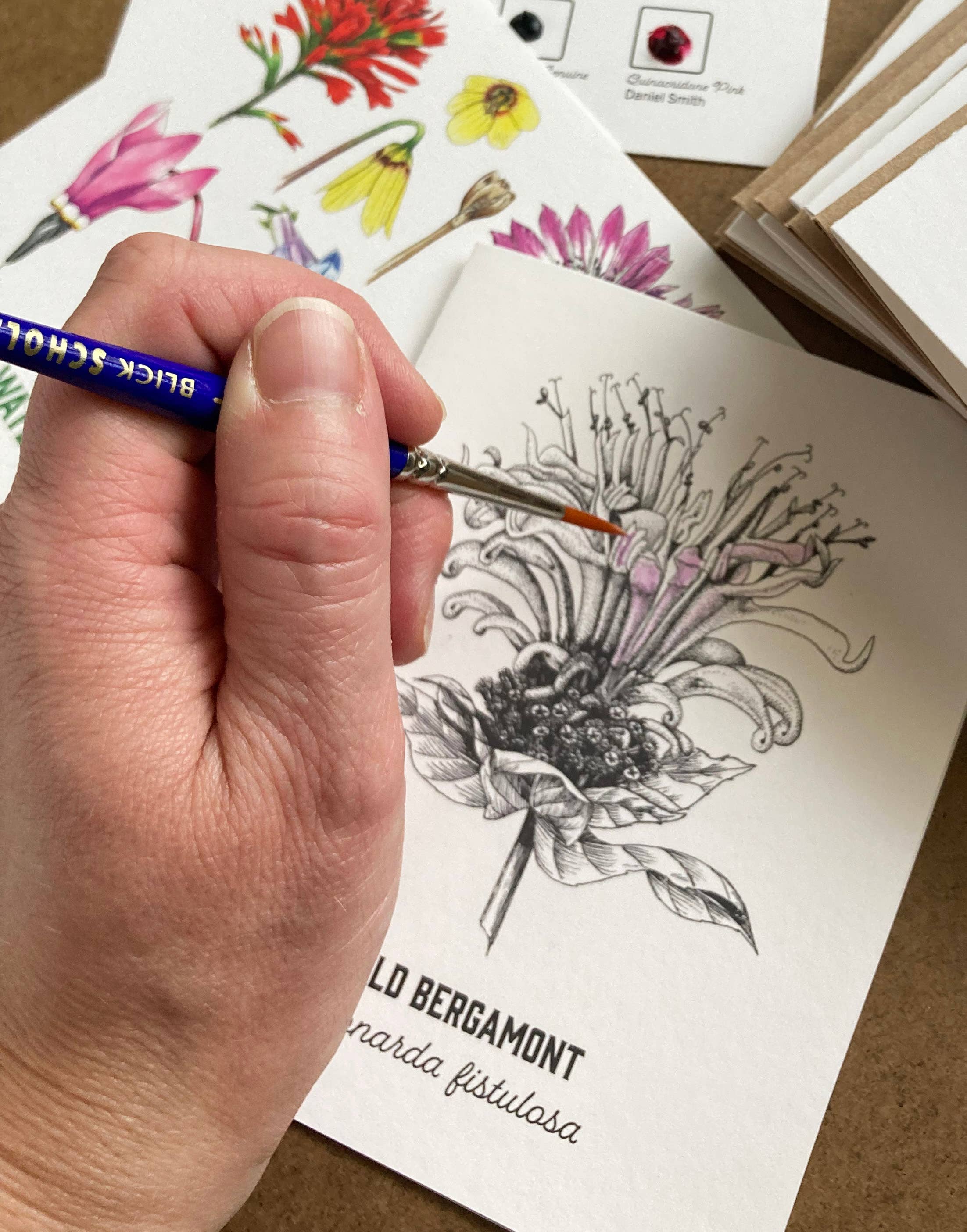 Madrona Press - Wholesale DIY Craft Kit - Watercolor Card Kit - 1 Wildflower Card1