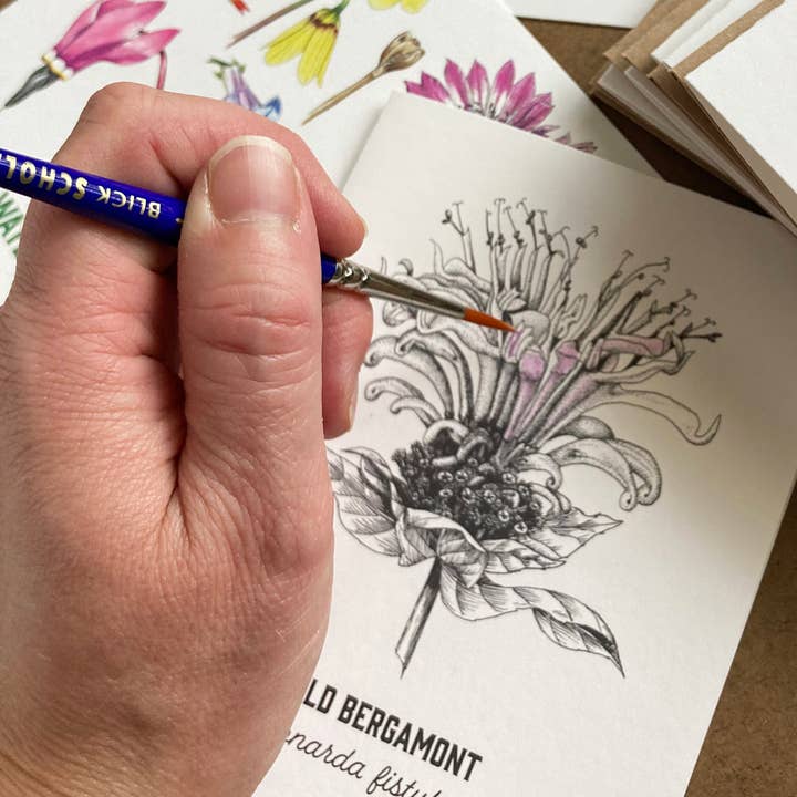 Madrona Press - Wholesale DIY Craft Kit - Watercolor Card Kit - 1 Wildflower Card1