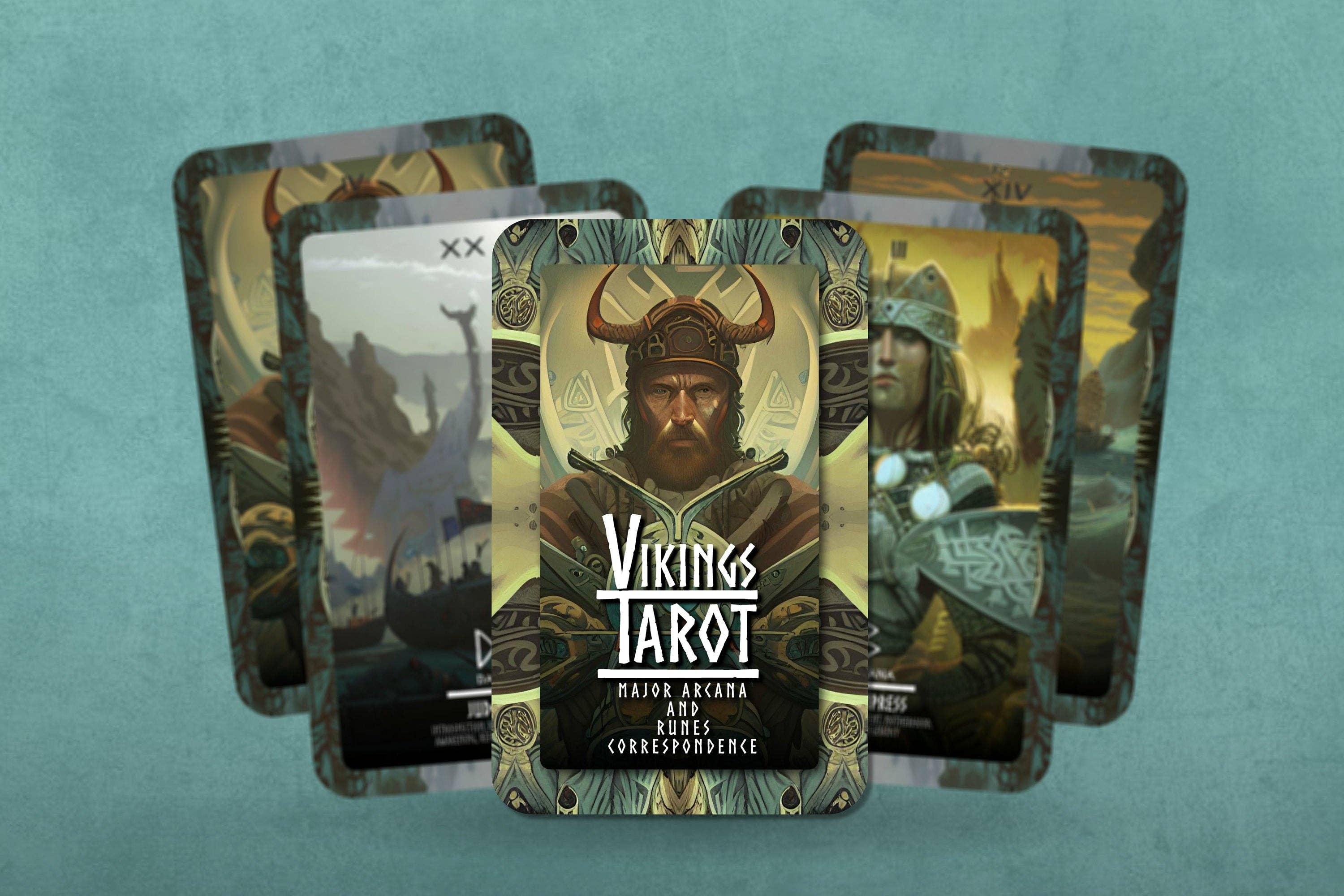 Ibiza Tarot USA – Engroshandel Tarotkort – Vikings Tarot - Norse Cards - Major Arcana - Runer - Nordisk7