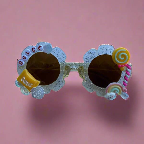 Clear Yellow Dulce Kids Sunglasses for wholesale by Las Ofrendas