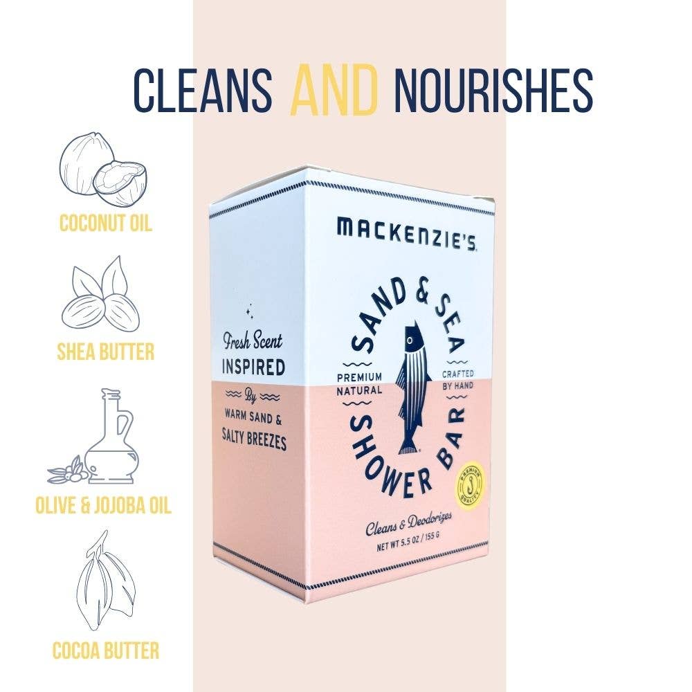 MacKenzie's Fisherman - Wholesale Bar Soap - Sand & Sea Shower Bar- 5.5 oz (12 qty)6