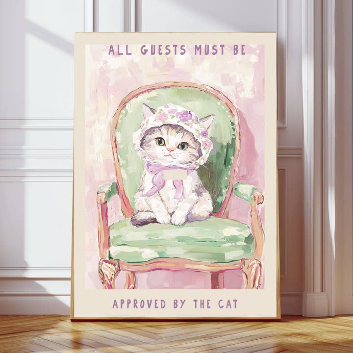 Alle gæster skal godkendes kattekunsttryk for engroshandel hos Kumo Art Prints